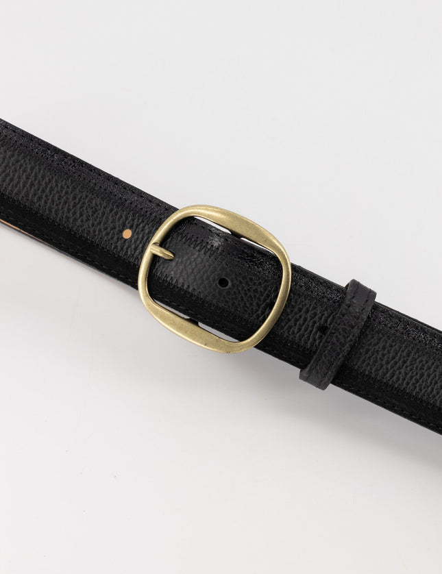 Belt Leather Black Louise Classic Grain - 85 - Things I Like Things I Love