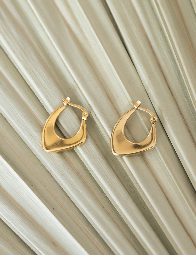 Emilia Flat Hoop Gold - Things I Like Things I Love