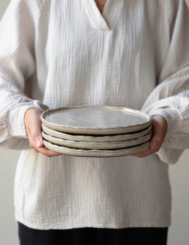 Handmade Breakfast Plate Serpa Beige - Things I Like Things I Love