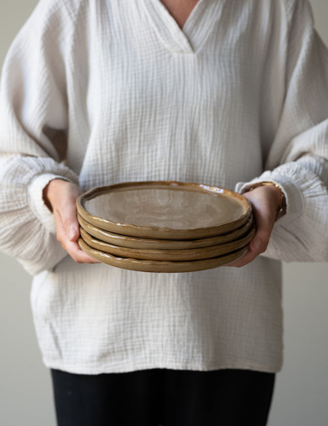 Handmade Breakfast Plate Serpa Mustard - Things I Like Things I Love