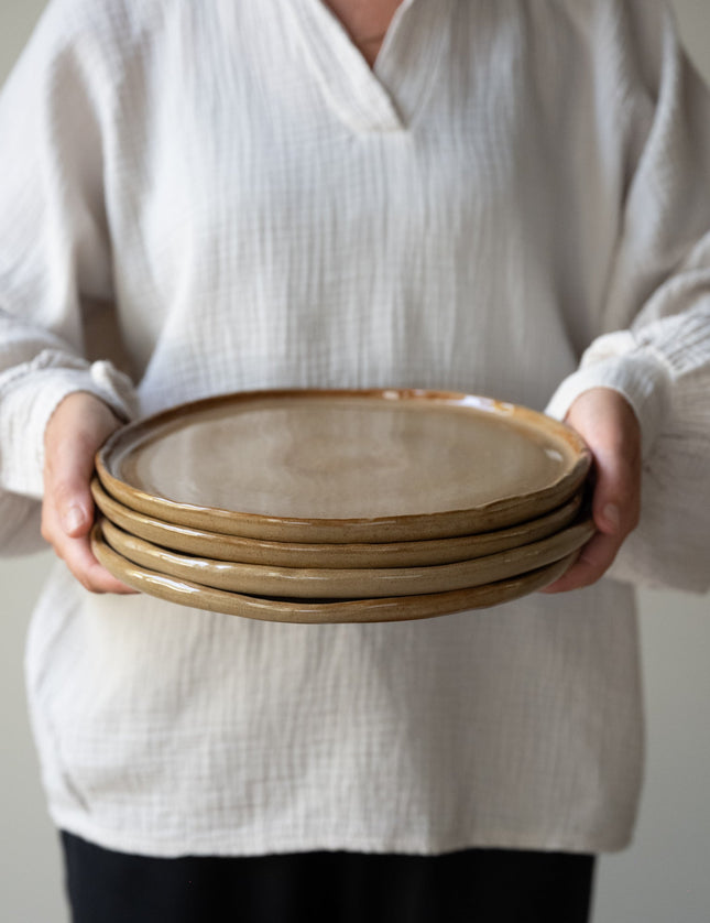 Handmade Dinner plate serpa mustard - Things I Like Things I Love