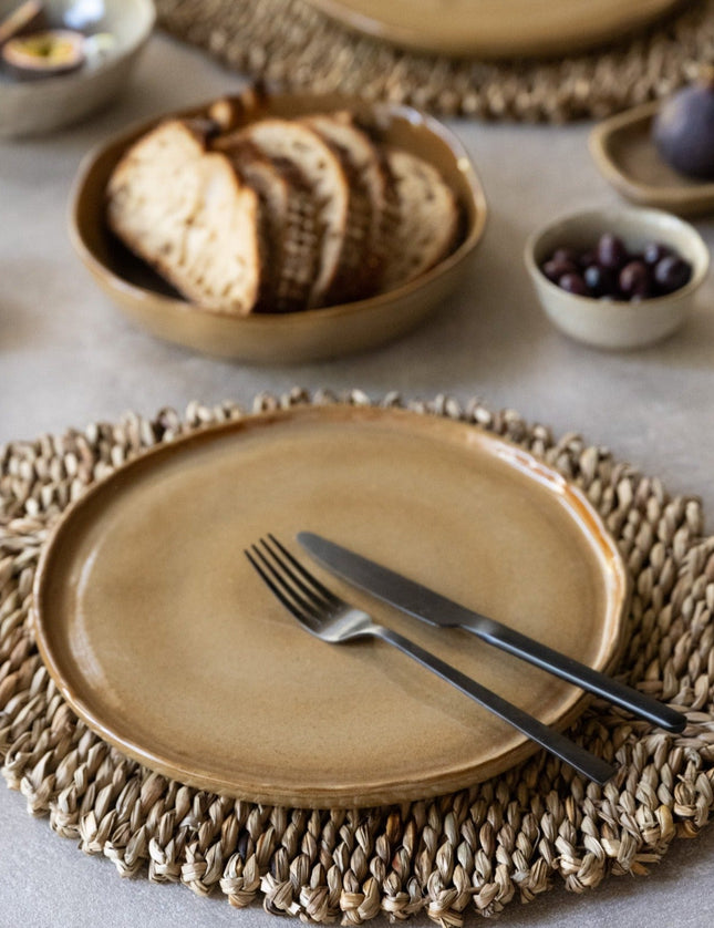 Handmade Dinner plate serpa mustard - Things I Like Things I Love