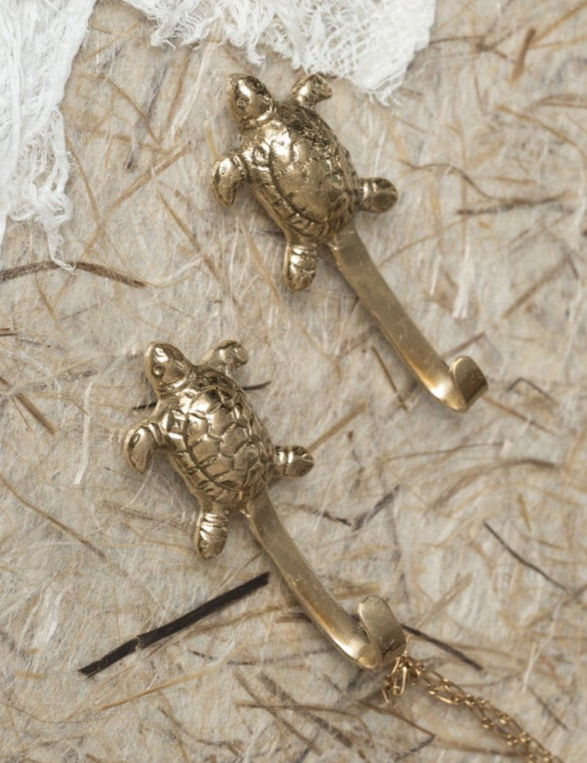 Handmade Mini Tommy Turtle Hook Gold - Things I Like Things I Love