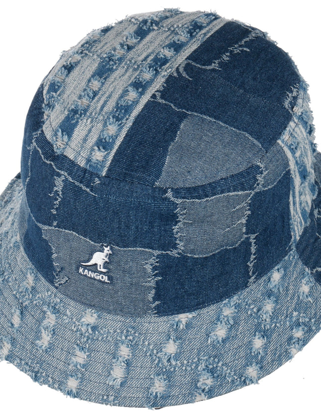 KANGOL Bucket Denim Mashup Medium Blue - Things I Like Things I Love