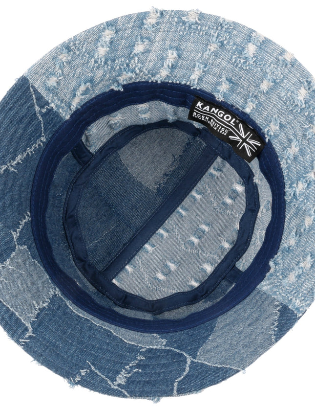 KANGOL Bucket Denim Mashup Medium Blue - Things I Like Things I Love