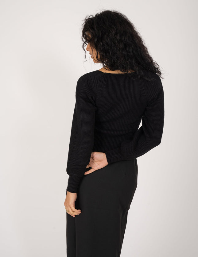 Lily Longsleeve Knit Black - Things I Like Things I Love