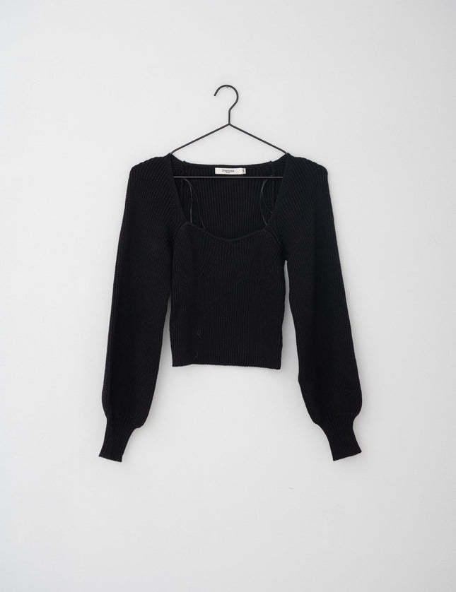 Lily Longsleeve Knit Black - Things I Like Things I Love