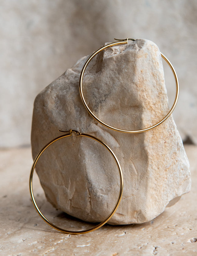 Paola Hoops 60mm XL Gold - Things I Like Things I Love