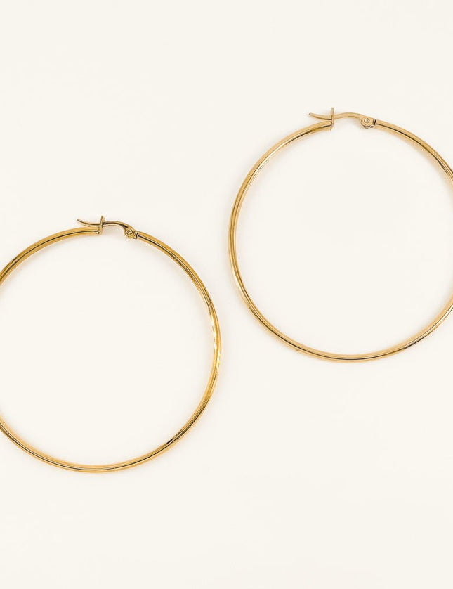 Paola Hoops 60mm XL Gold - Things I Like Things I Love