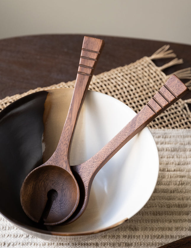 Salad Server Acacia Dark Brown - Things I Like Things I Love