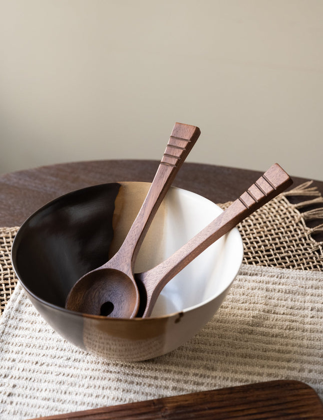 Salad Server Acacia Dark Brown - Things I Like Things I Love