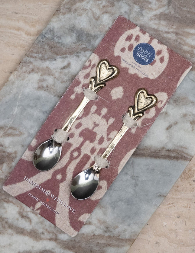 SET OF 2 - Handmade Spoons Hana Heart - Things I Like Things I Love