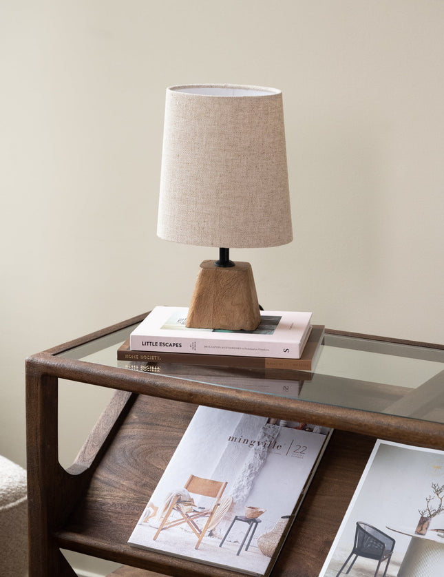 Table Lamp Kardan Brown + Shade Breska - Things I Like Things I Love