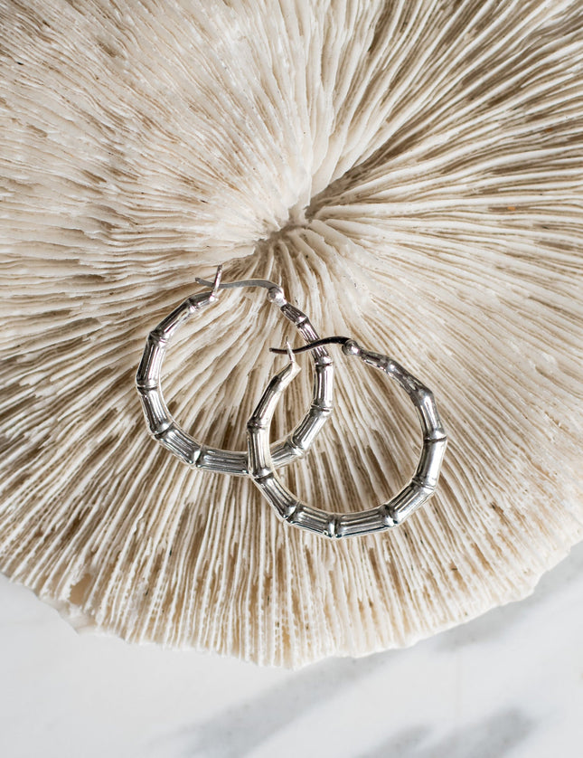 TILTIL Beau Bamboo Hoop Silver - Things I Like Things I Love