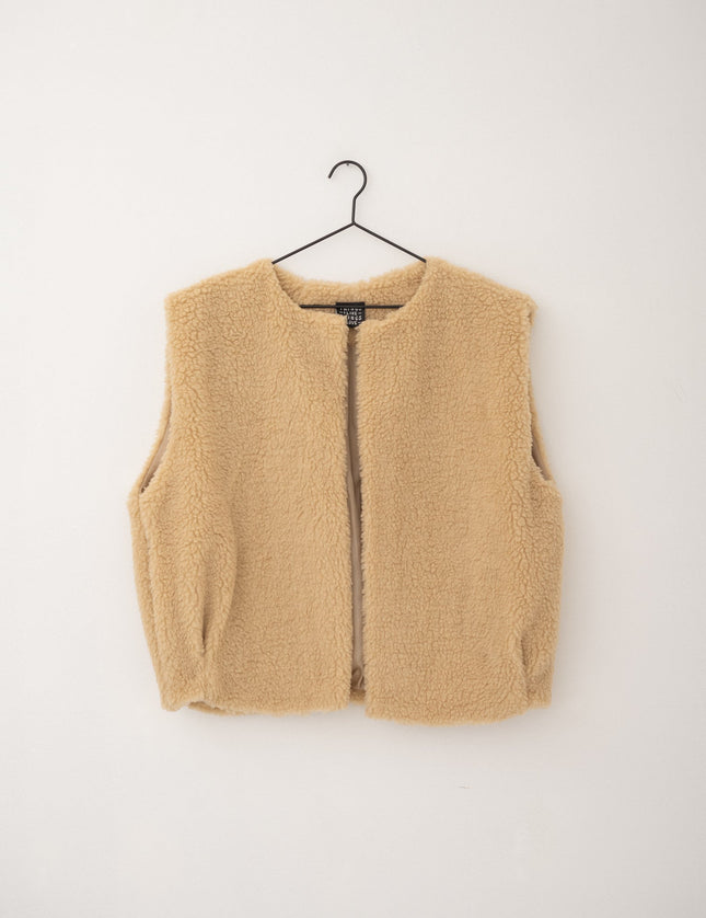 TILTIL Logan Teddy Gilet Beige One Size - Things I Like Things I Love