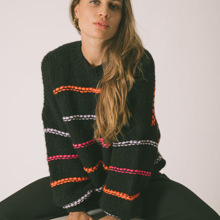 TILTIL Sisi Striped Knit Black Multi - Things I Like Things I Love