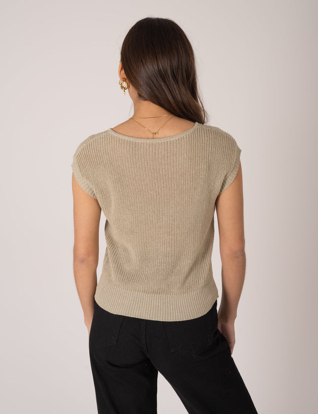 TILTIL Tessa Sleeveless Knit Beige One Size - Things I Like Things I Love