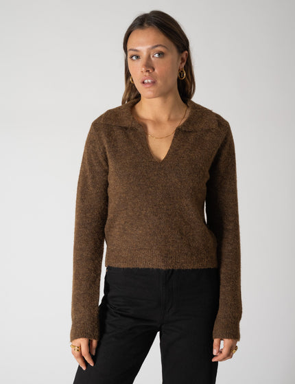 TILTIL Yal Polo Knit Brown One Size - Things I Like Things I Love