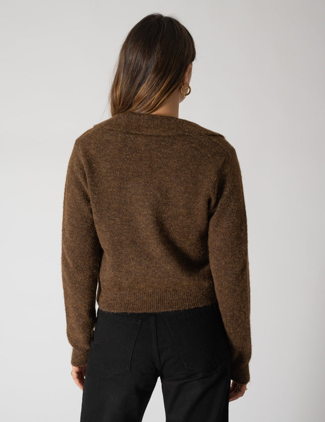 TILTIL Yal Polo Knit Brown One Size - Things I Like Things I Love