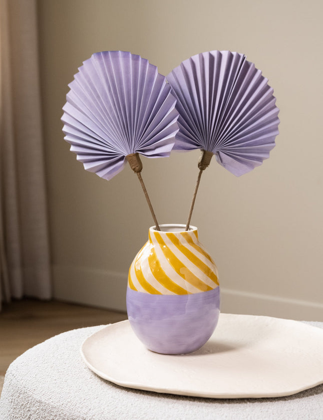 Vase Stripe Orange/Lilac - Things I Like Things I Love